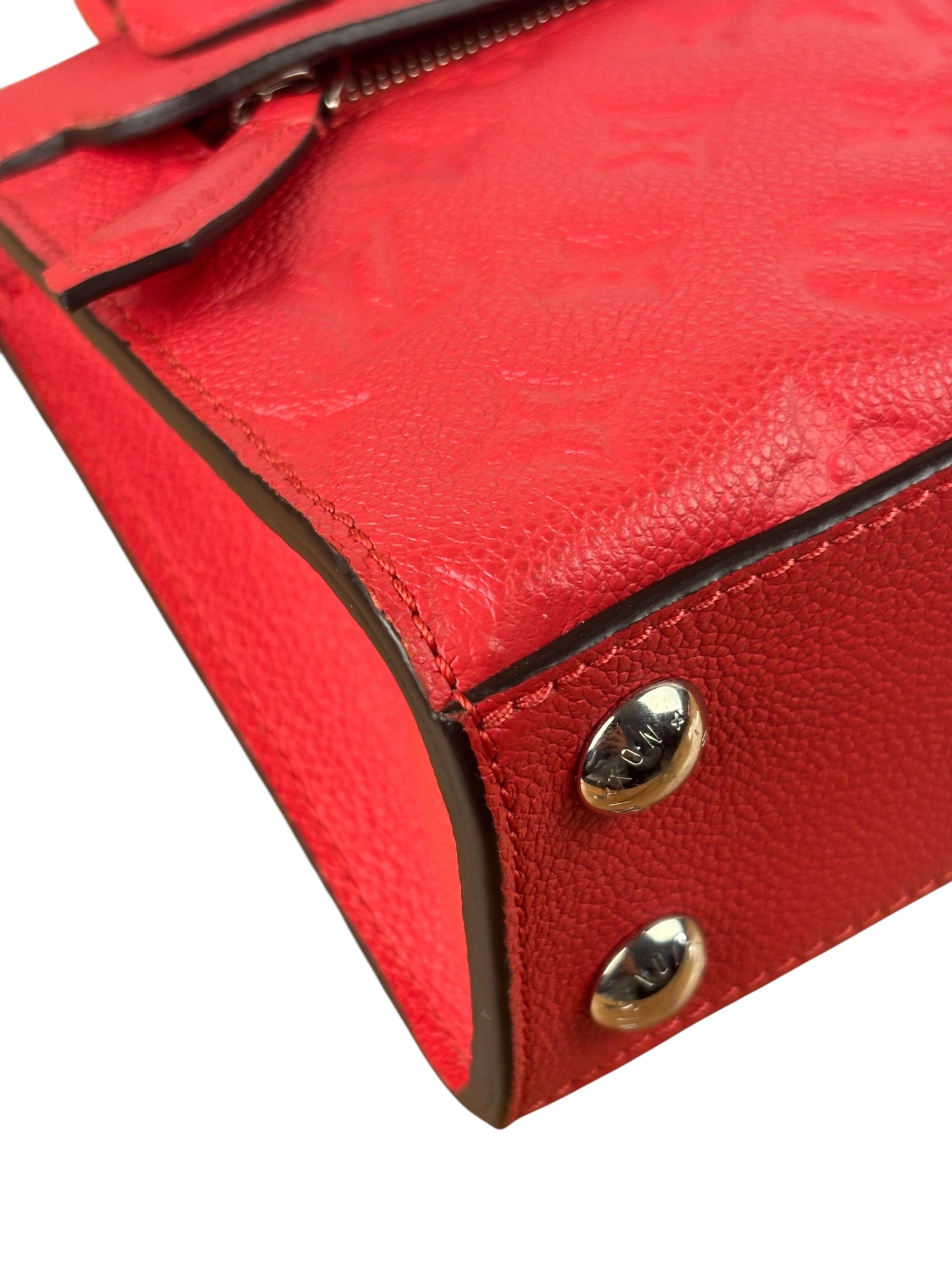 Louis Vuitton Red Monogram Empreinte Mini Pont-Neuf Two-Way Tote