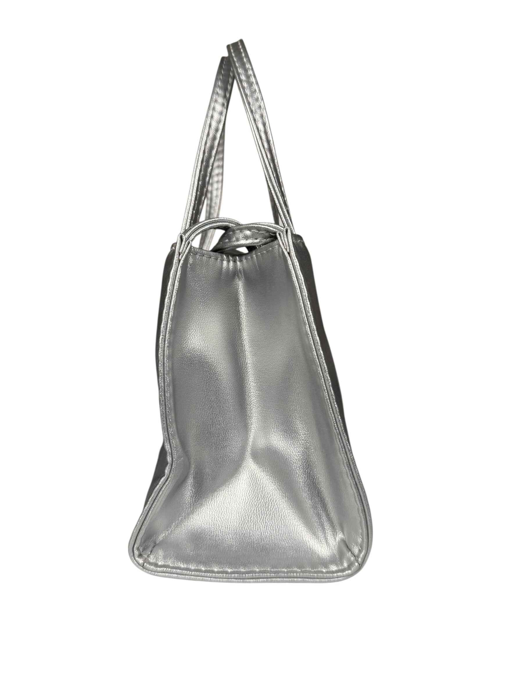 Telfar Small Silver Shopping Tote