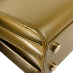 YSL Green Ink Leather King Palm Nano Two-Way Tote