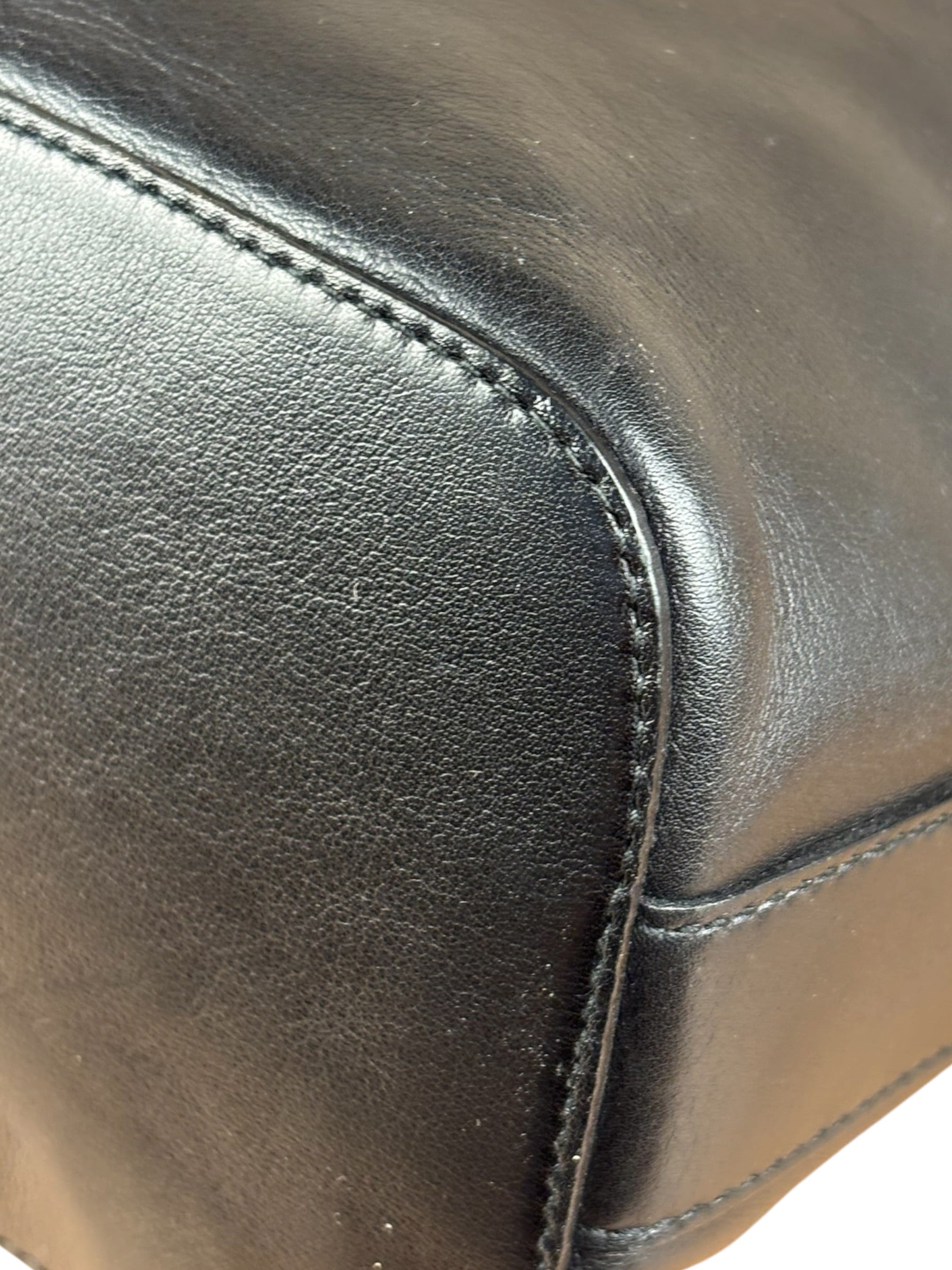 Gucci Black Leather Chain Hobo Bag