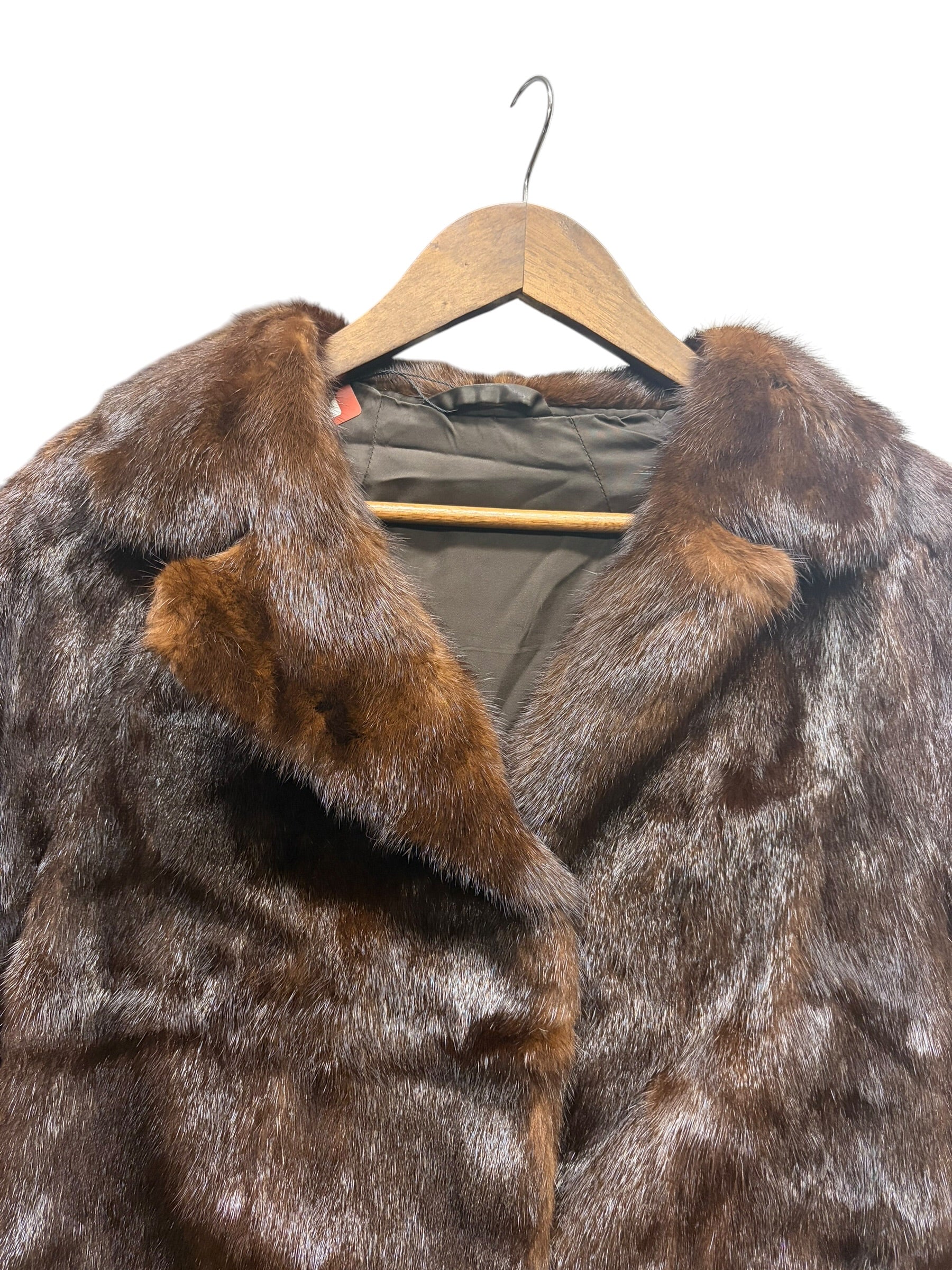 Vintage Saga Mink Dark Hazel Brown Coat