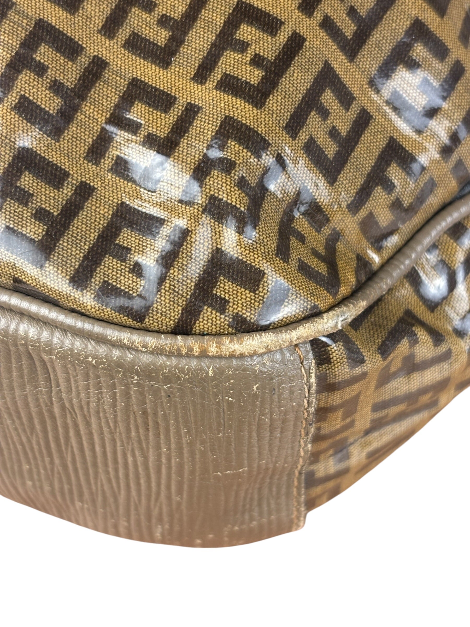Fendi Vintage FF Brown PVC Handbag