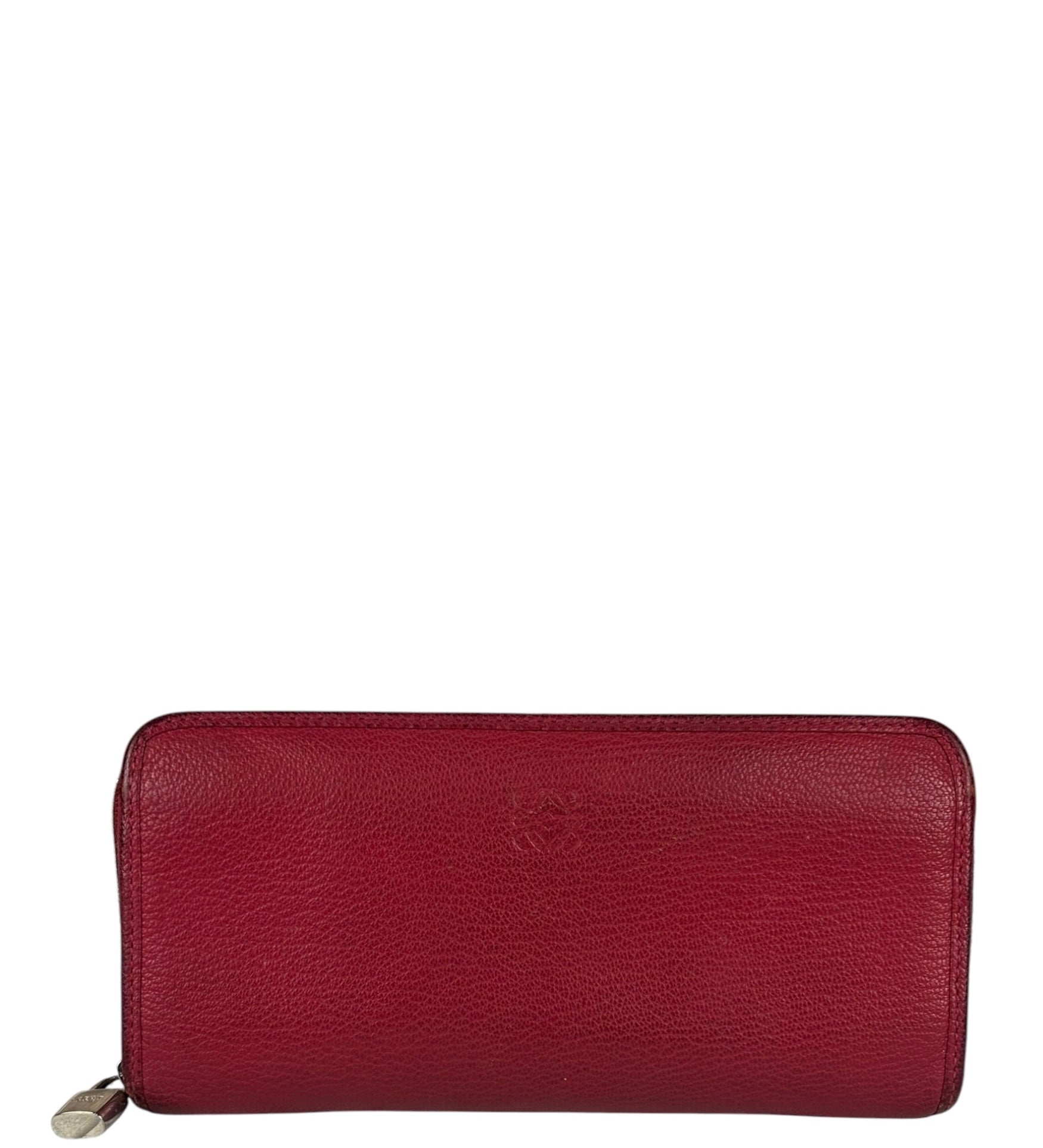 Loewe Pink Leather Anagram Long Wallet