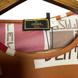 Fendi FF Logo Short Sleeve Top Pink