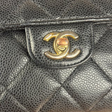 Chanel Black Caviar Quilted Leather Mini Square Flap Bag 2021