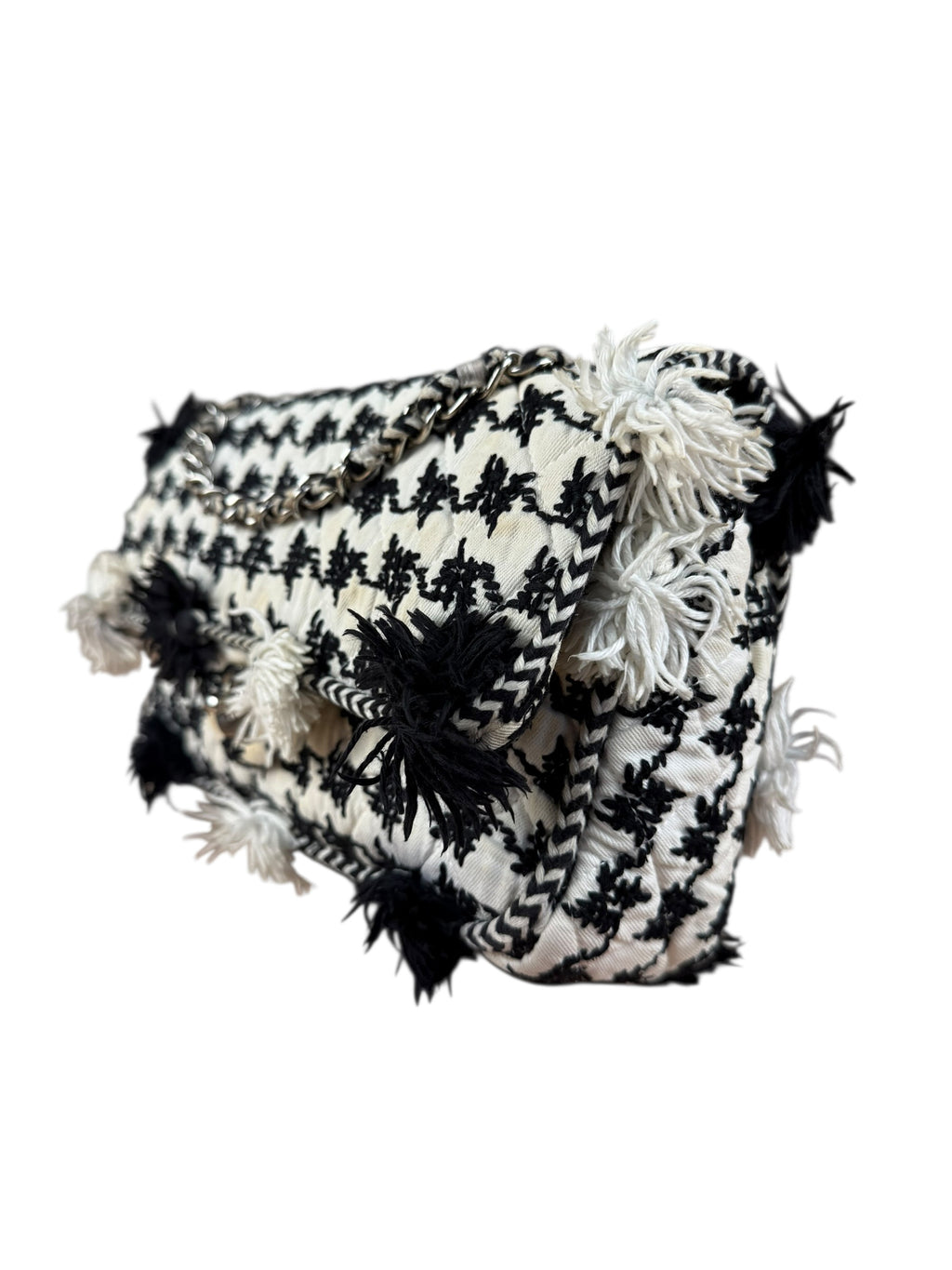Chanel Tweed Woven Medium Classic Double Flap Bag 2014
