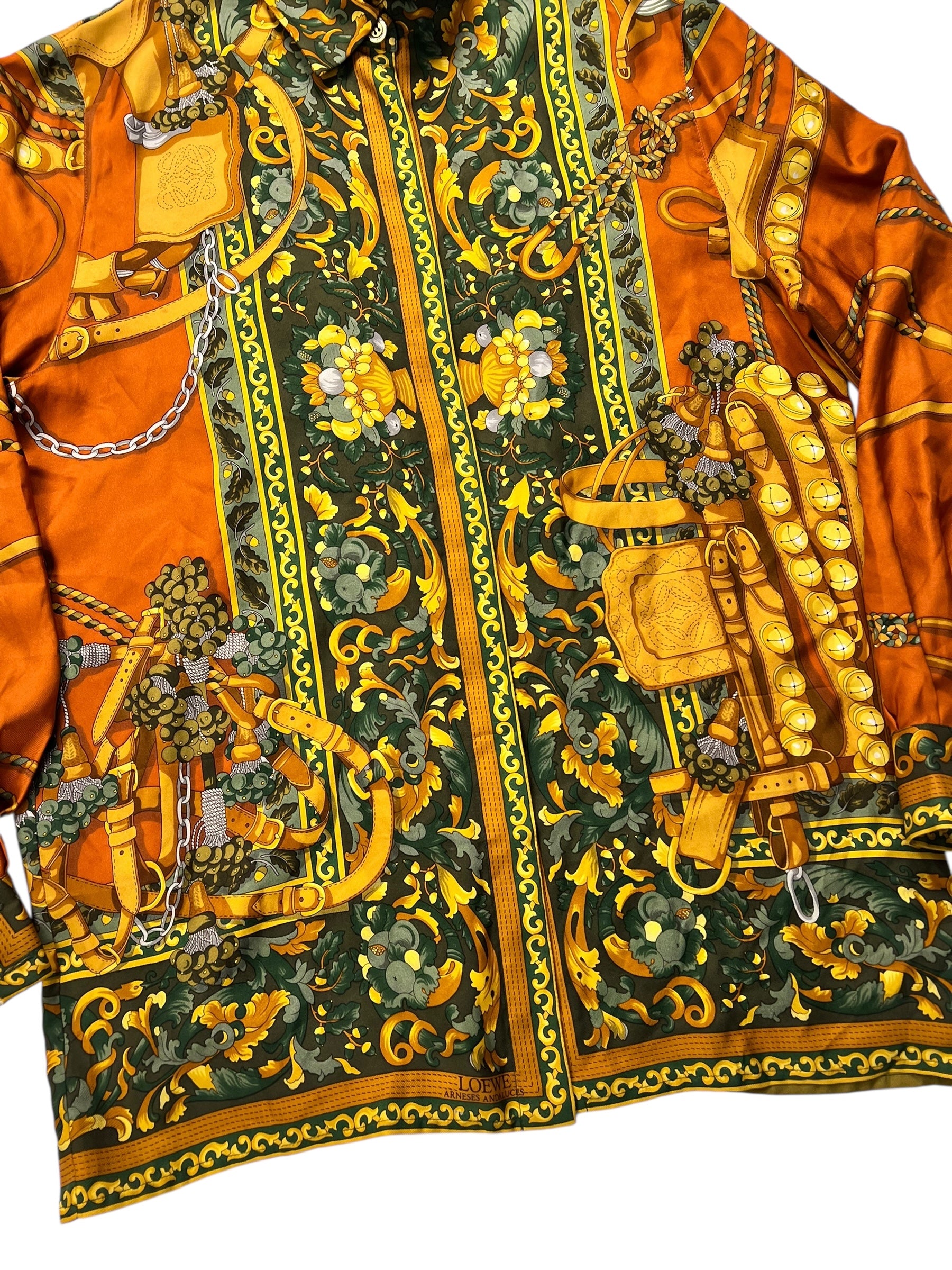 Loewe Silk Printed Long Sleeve Shirt