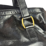 Yves Saint Laurent Black Patent Leather Downtown Tote