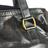 Yves Saint Laurent Black Patent Leather Downtown Tote