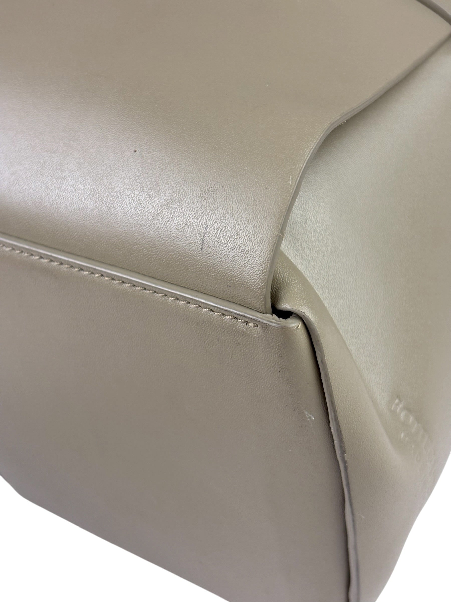 Bottega Veneta Olive Green Leather Intrecciato Arco Two-Way Bag