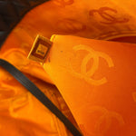 Chanel Brown Quilted Leather Cambon Ligne Shoulder Tote 2004
