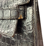 Hermes 1985 Black Crocodile Kelly 35