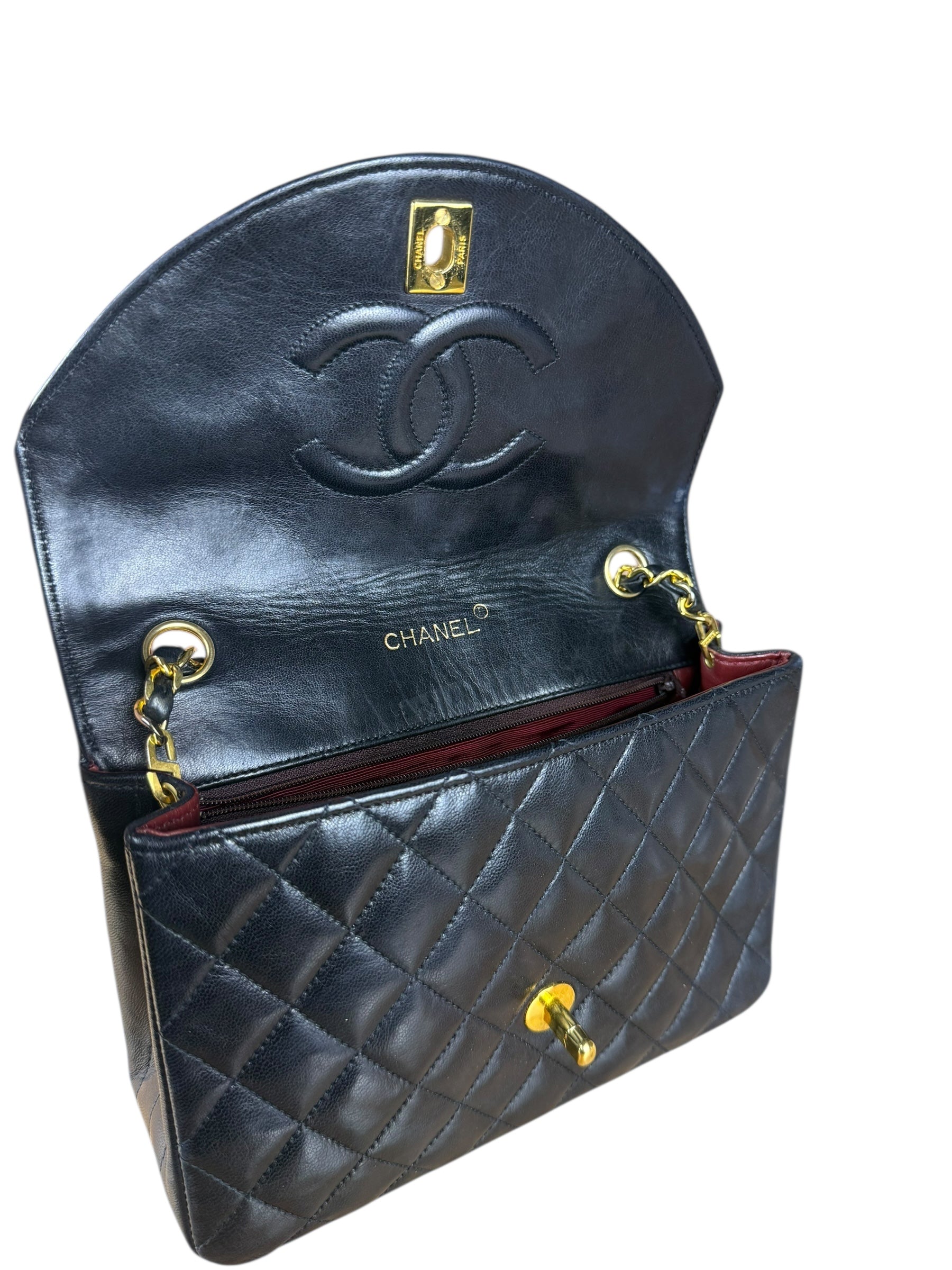 Chanel CC Black Classic Flap Bag 1988