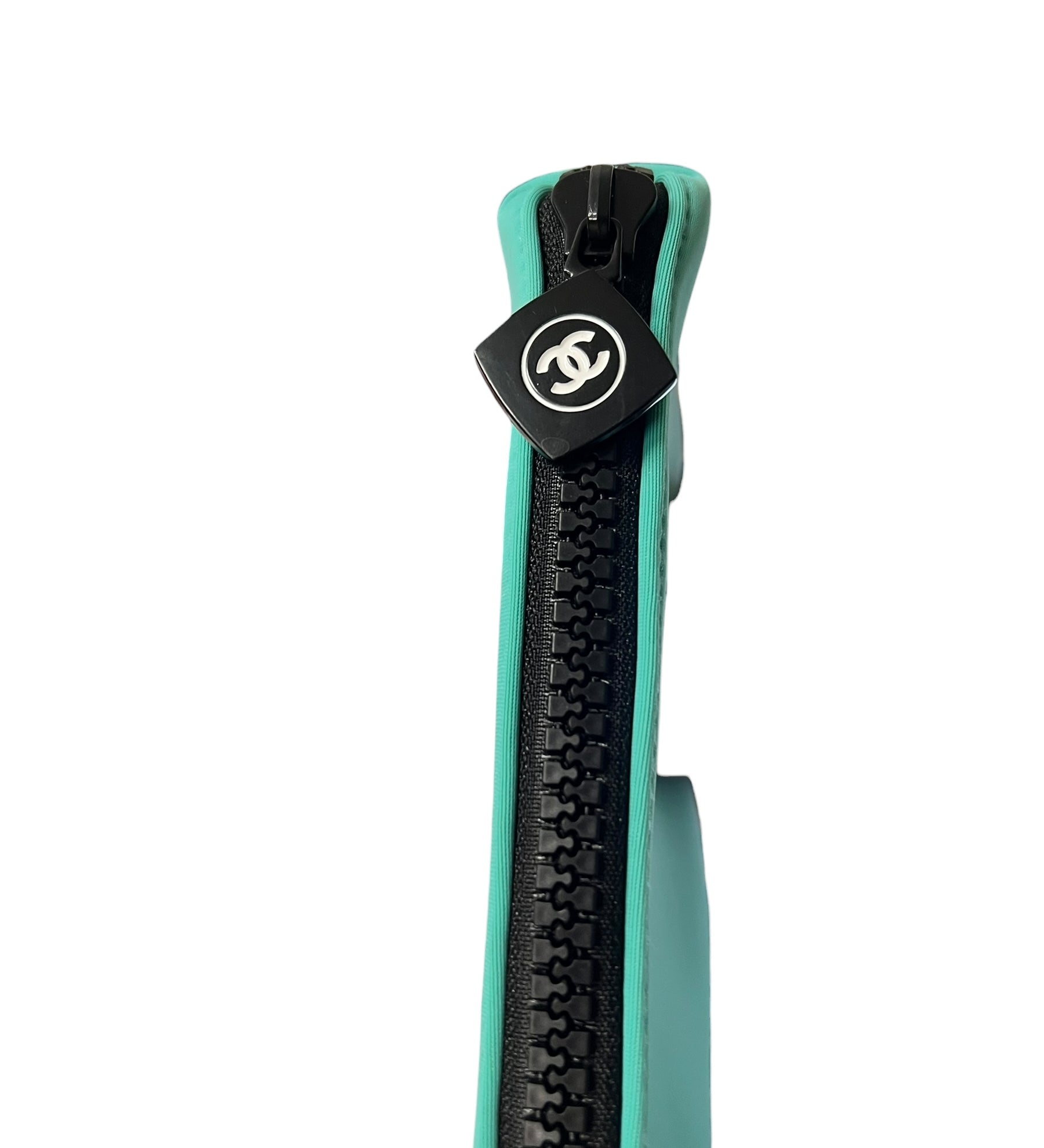 Chanel Beauty Turquoise Zip Pouch