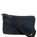 Prada Navy Nylon Tessuto Flap Crossbody