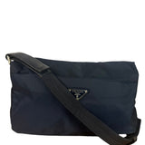 Prada Navy Nylon Tessuto Flap Crossbody