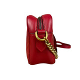 Gucci Leather GG Red Marmont Crossbody