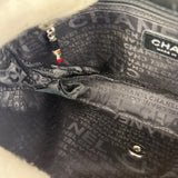 Chanel Lipstick Black Satin Single Flap Bag 2005