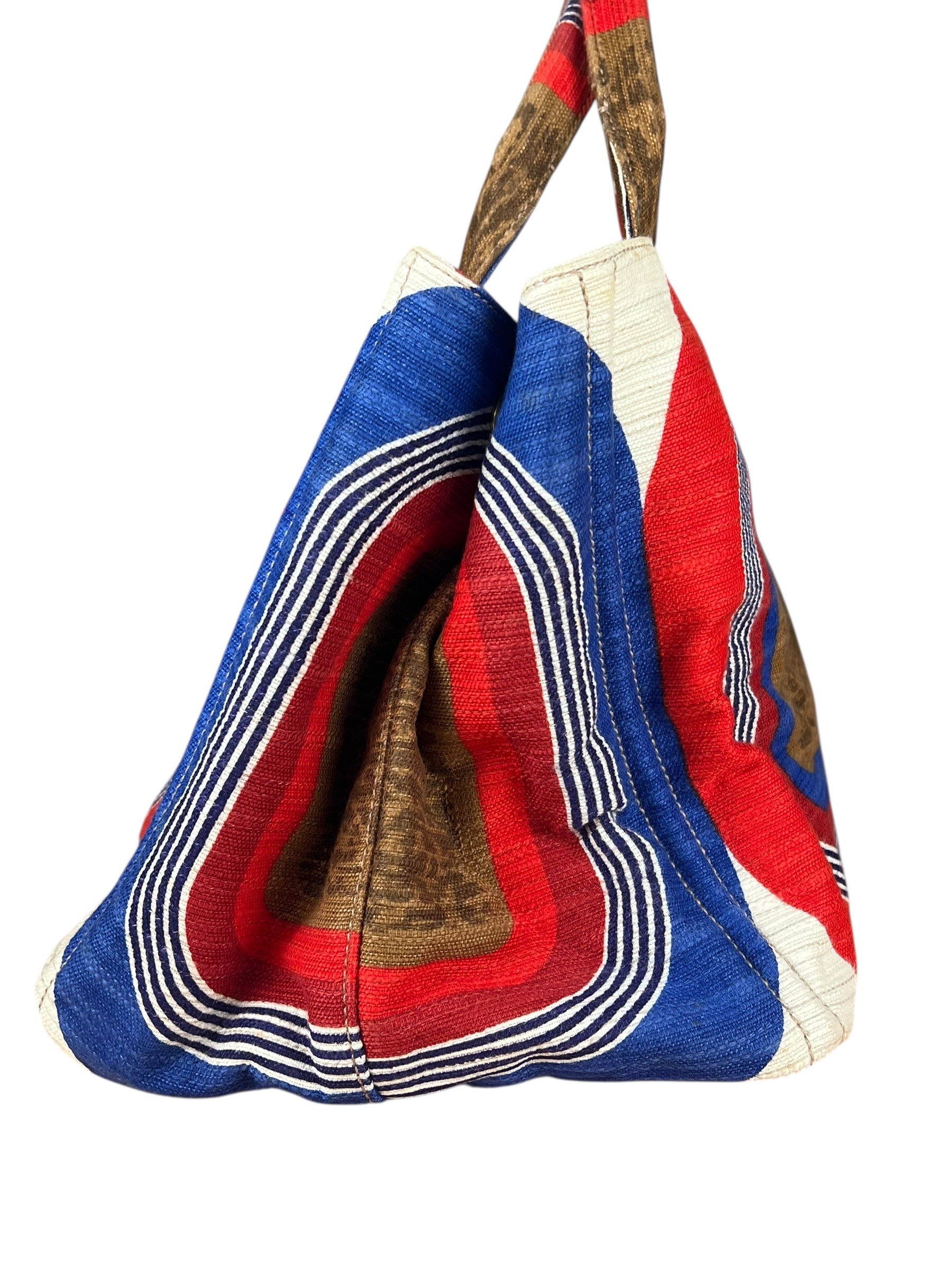 Prada Cabas Printed Canapa Tote