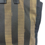 Fendi Pequin Canvas Tote Bag