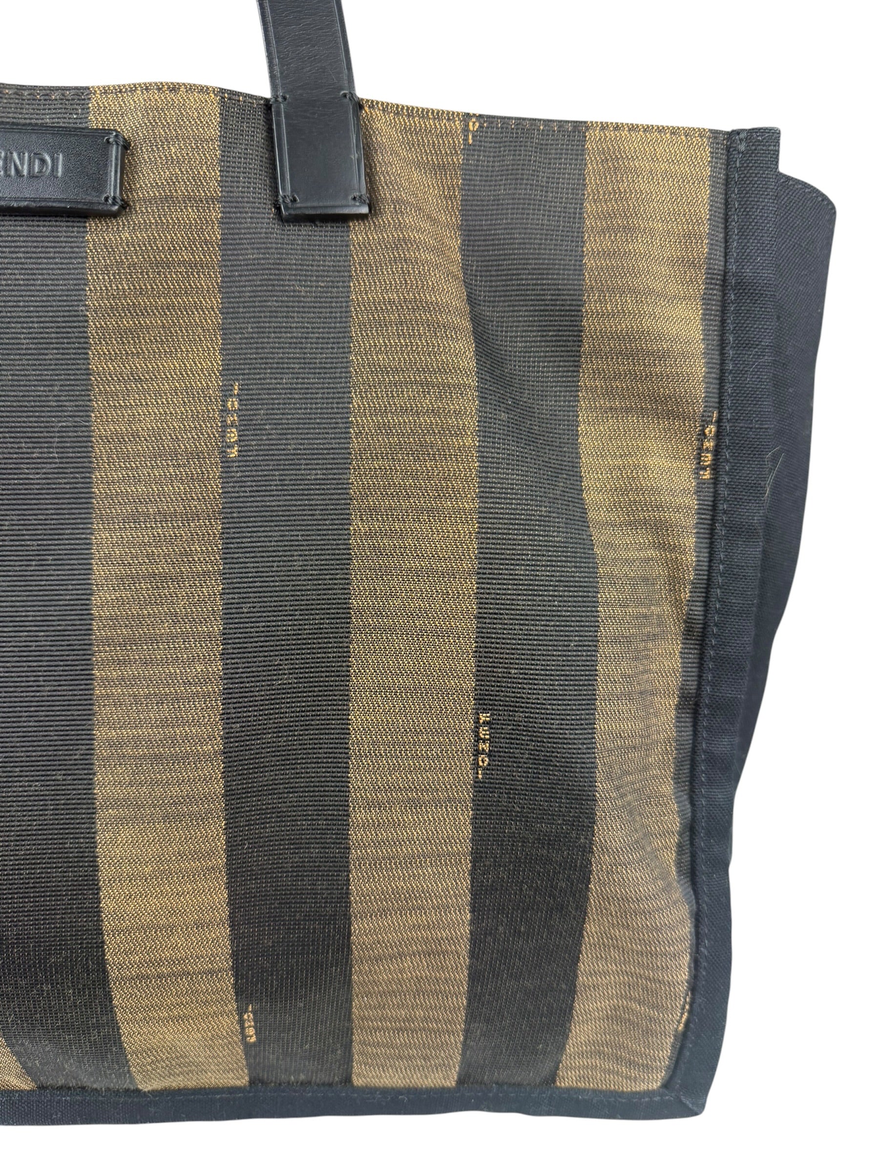 Fendi Pequin Canvas Tote Bag
