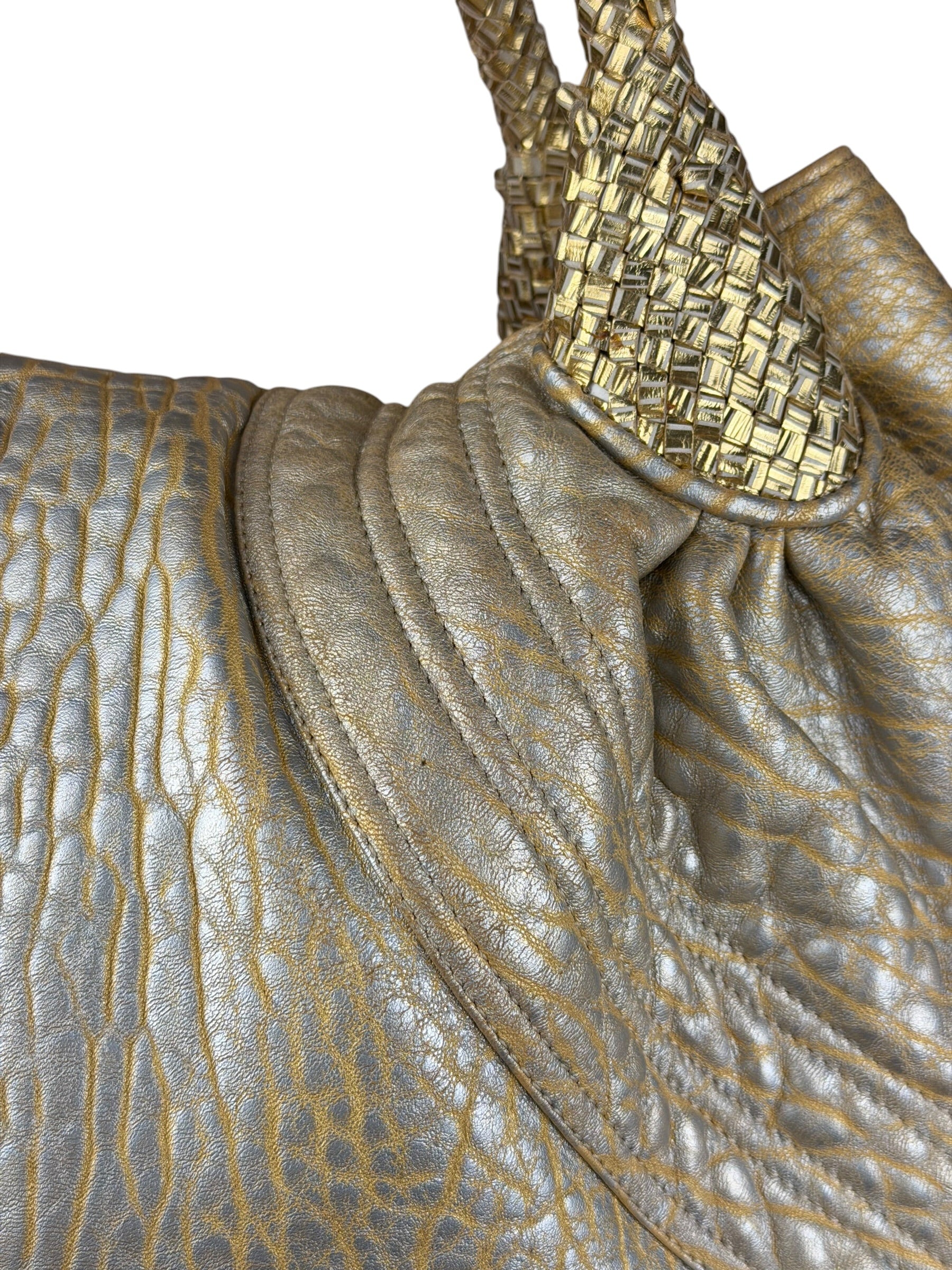Fendi Metallic Gold Spy Shoulder Bag