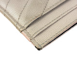 YSL Pale Pink Leather Cassandre Matelasse Card Holder