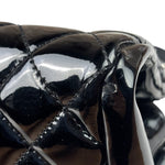 Chanel Black Patent Quilted Leather Just Mademoiselle Bowling Bag 2012
