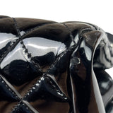 Chanel Black Patent Quilted Leather Just Mademoiselle Bowling Bag 2012