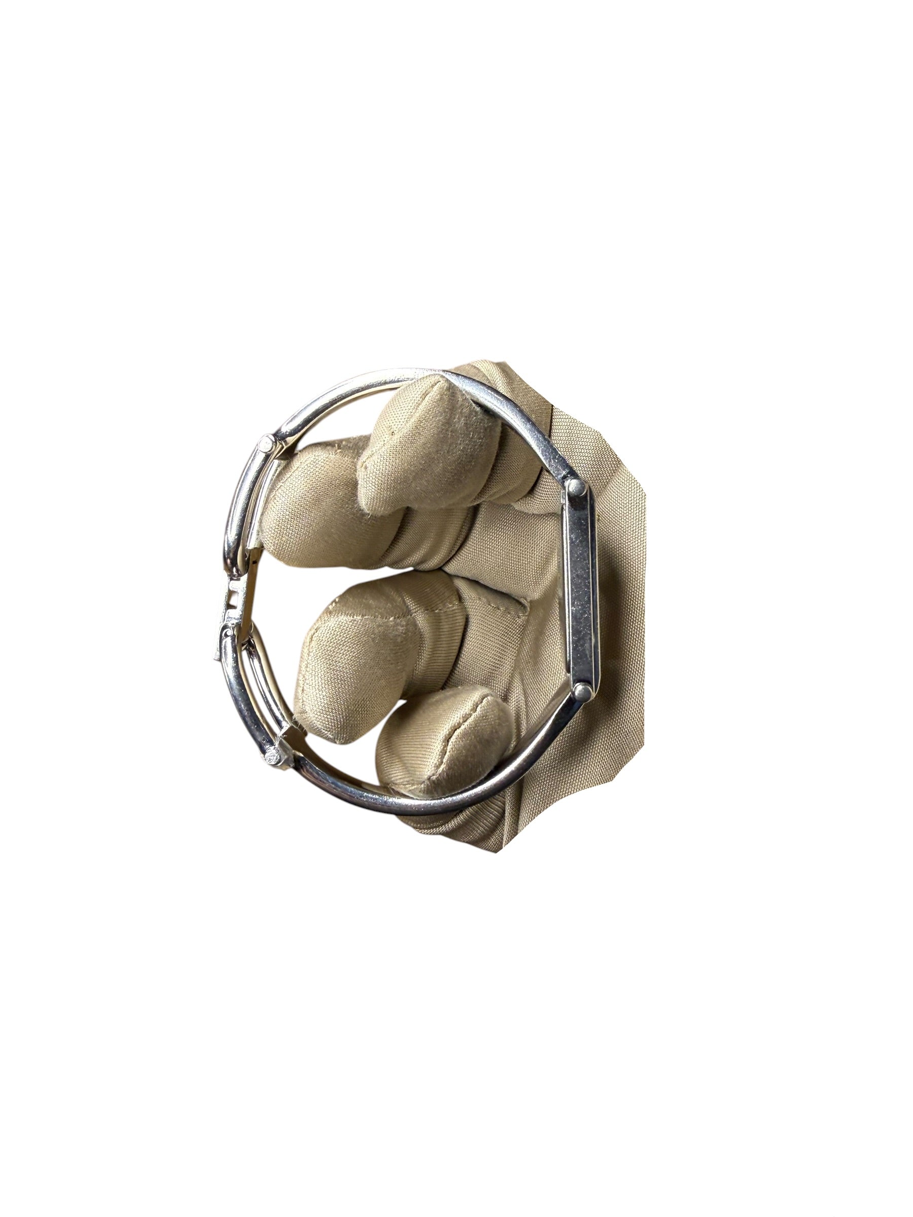 Gucci 1500L Brown 12/6 Dial SS Bangle