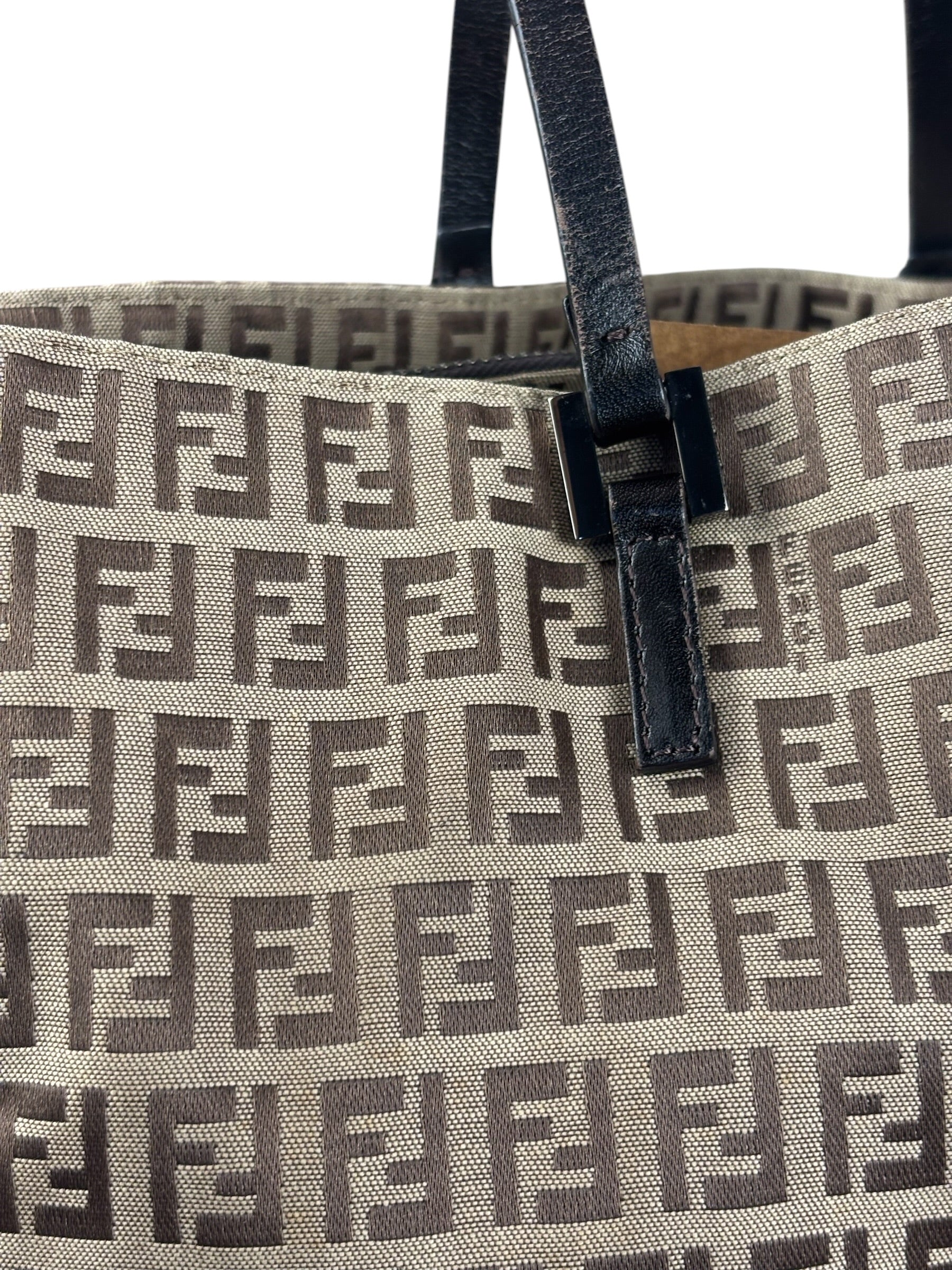 Fendi FF Vintage Canvas Tote Bag