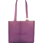 Chanel Vinatge Purple Jelly Rubber Tote Bag