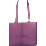 Chanel Vinatge Purple Jelly Rubber Tote Bag