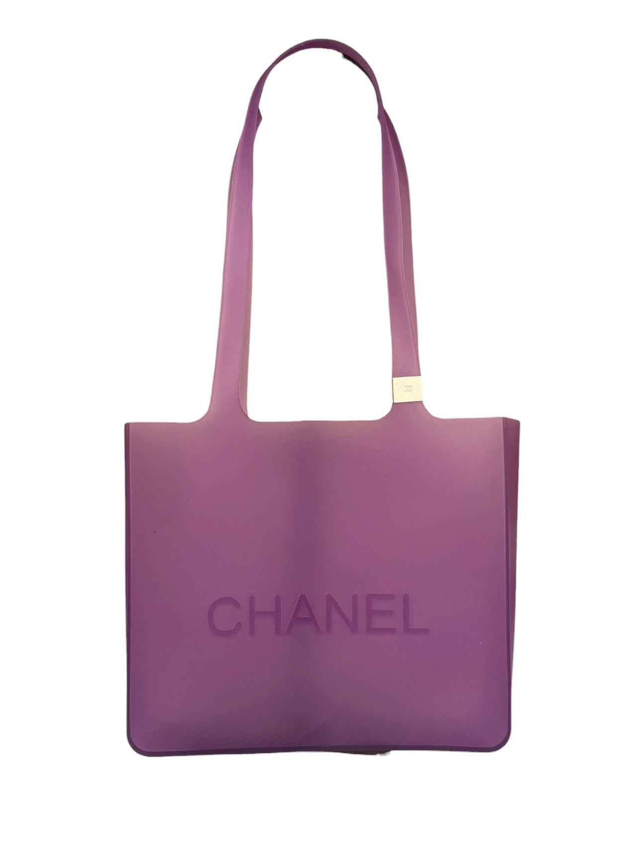 Chanel Vinatge Purple Jelly Rubber Tote Bag