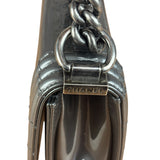 Chanel Gray Patent Leather Boy Flap Shoulder Bag