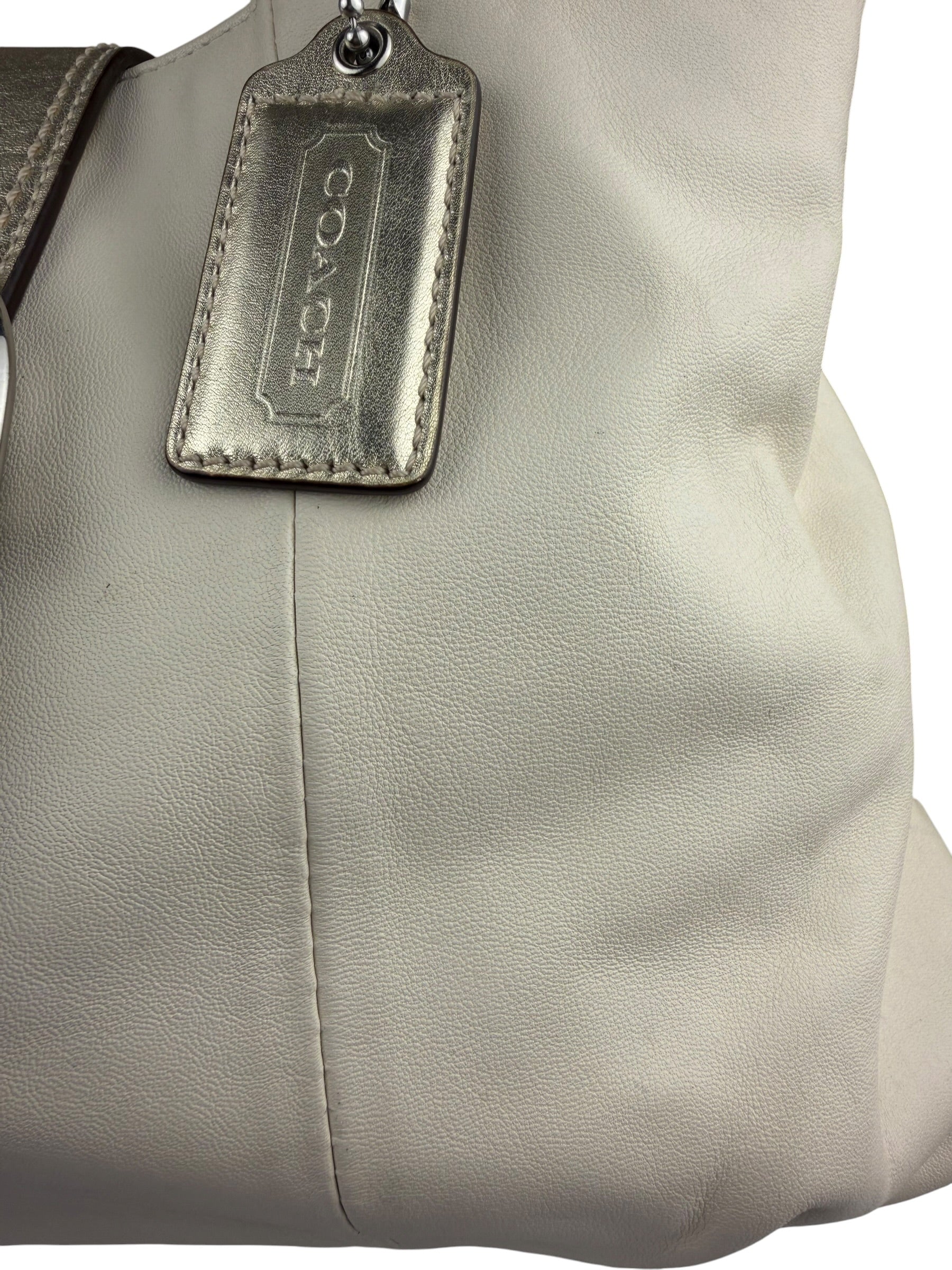 Coach Cream Pebbled leather Carryall Soho Shoulder Bag