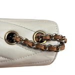 Chanel Beige Gabrielle Chevron Medal Flap 2011
