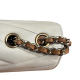 Chanel Beige Gabrielle Chevron Medal Flap 2011
