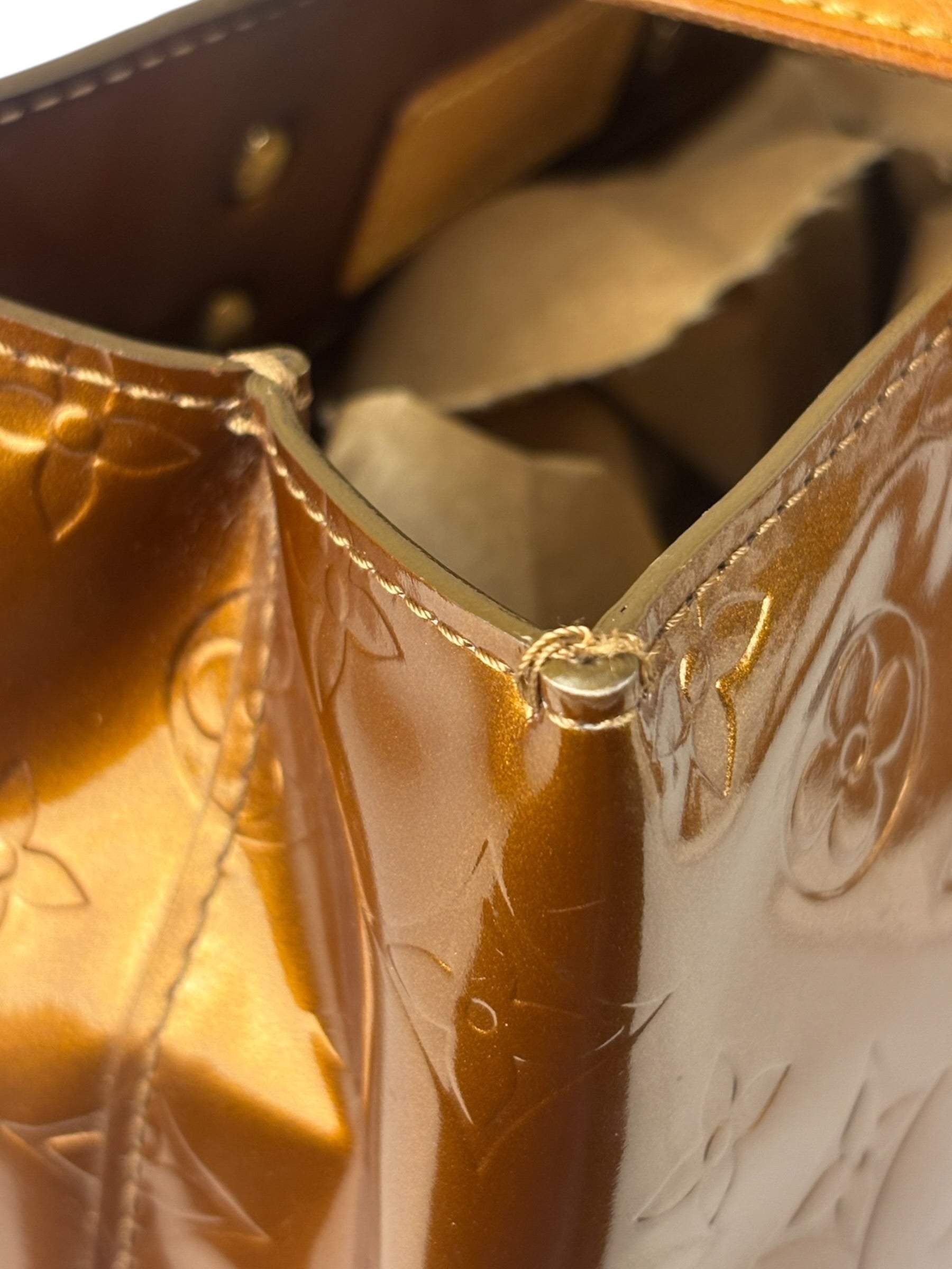 Louis Vuitton Monogram Bronze Vernis Reade PM