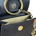Chloé Suede Black Leather Faye Mini Bracelet Bag