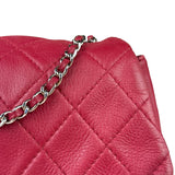 Chanel Red Quilted Leather CC Curvy Flap Bag 2015