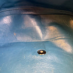 Chanel Teal Blue Jersey Large Flap Bag 2009