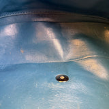 Chanel Teal Blue Jersey Large Flap Bag 2009
