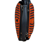 Fendi DotCom Click Striped Hypnotic Suede 2 Way