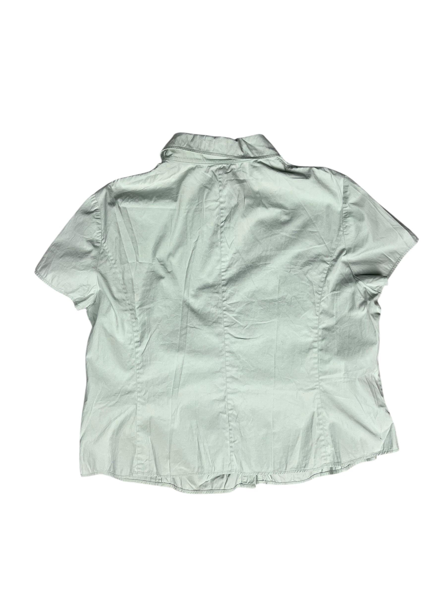 Burberry Sage Button Up Blouse