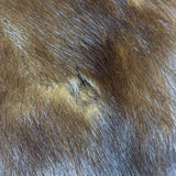 Vintage Brown Fur Tailed Shawl