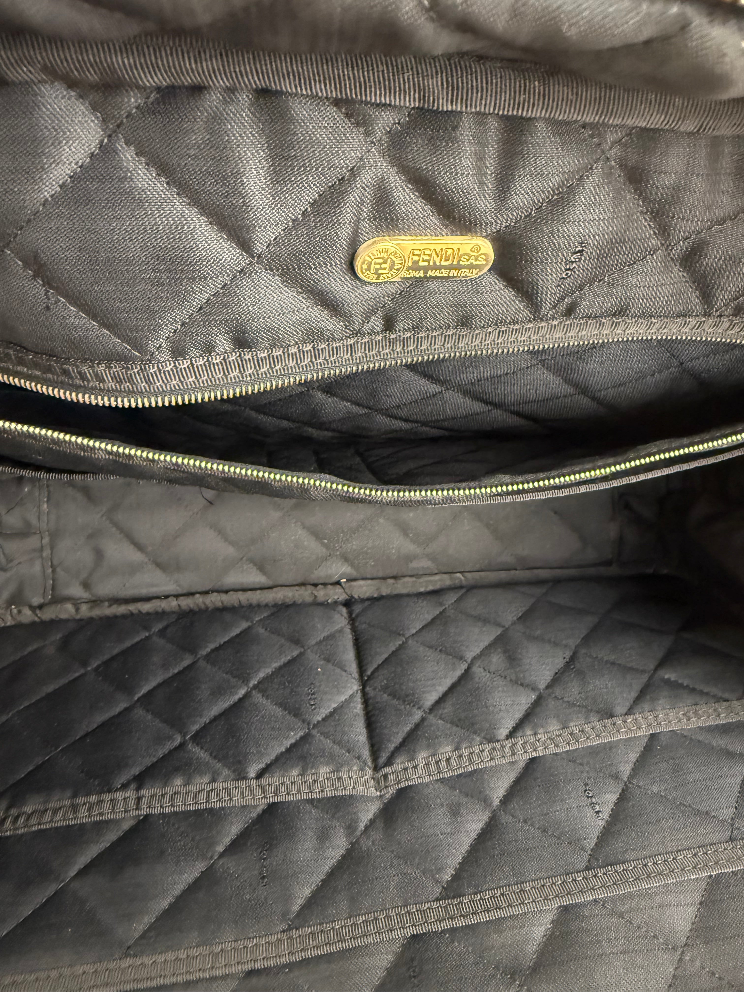 Fendi FF Vintage Striped Briefcase