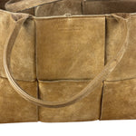 Bottega Veneta Brown Suede Maxi Intrecciato Arco Tote