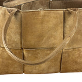 Bottega Veneta Brown Suede Maxi Intrecciato Arco Tote