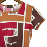 Fendi FF Logo Short Sleeve Top Pink